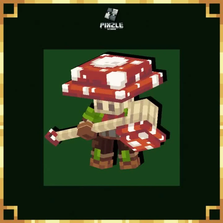 Animated 3D model: Mushroom Mage